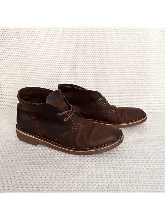 Clarks Bushacre Brown Nubuck Soft Leather Lace Up Desert Chukka Boots 10.5 15522 main image 5